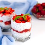 pudim de chia com frutas vermelhas